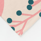Folk Art Moths: Heldere  illustratie Fleece Deken (Hoek)