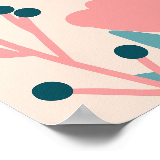 Folk Art Moths: Heldere  illustratie Poster (Hoek)