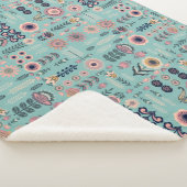 Folk Art Naadloos Patroon Sherpa Deken (3/4)