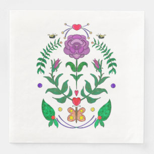 Folk Art Napkin Servet