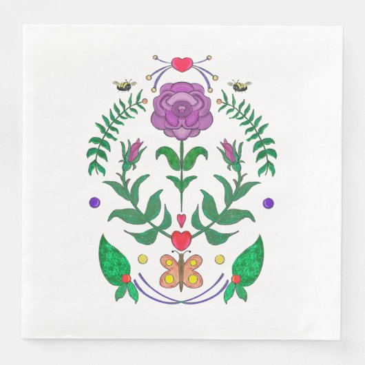 Folk Art Napkin Servet (Voorkant)
