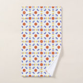 Folk Art Neon Flower Geometric Pattern Bad Handdoek (Handdoek)