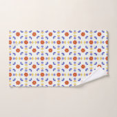 Folk Art Neon Flower Geometric Pattern Bad Handdoek (Handdoek)