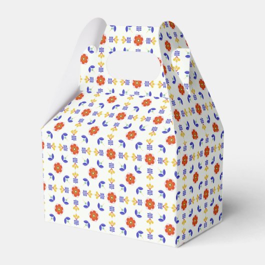 Folk Art Neon Flower Geometric Pattern Bedankdoosjes (Voorkant Zijde)