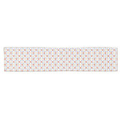 Folk Art Neon Flower Geometric Pattern Korte Tafelloper (Horizontaal)