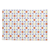 Folk Art Neon Flower Geometric Pattern Kussensloop (Achterkant-Links)