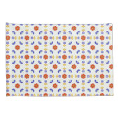 Folk Art Neon Flower Geometric Pattern Kussensloop (Achterkant-Rechts)