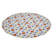 Folk Art Neon Flower Geometric Pattern Snijplank (Hoek)