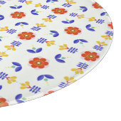 Folk Art Neon Flower Geometric Pattern Snijplank (Hoek)