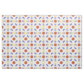 Folk Art Neon Flower Geometric Pattern Stof (Fat Quarter)