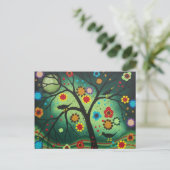 FOLK ART Nooit alleen via LORI EVERETT briefkaart (Staand voorkant)