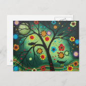 FOLK ART Nooit alleen via LORI EVERETT briefkaart (Voorkant / Achterkant)