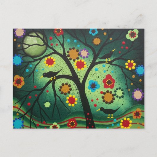 FOLK ART Nooit alleen via LORI EVERETT briefkaart (Voorkant)