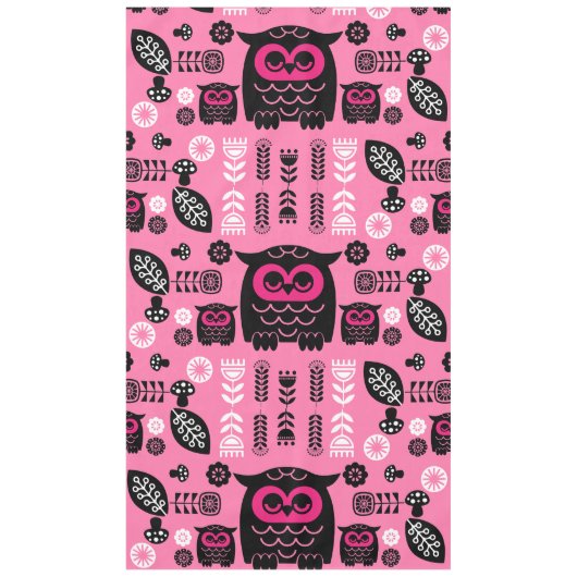 Folk Art Nordic Owl Tafelkleed (Voorkant)