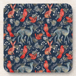 Folk Art Onderzetters met Faux Diamonds