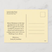 Folk Art Ornamenten voor Grootouders Kerst Feestdagenkaart (Achterkant)