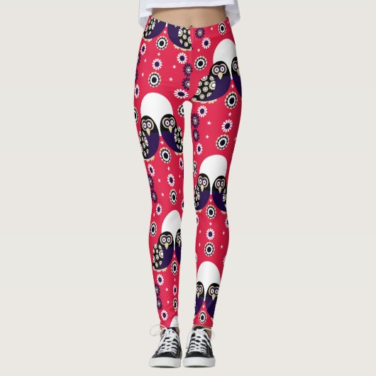 Folk Art Owl Leggings (Voorkant)
