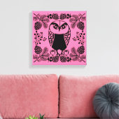 Folk Art Owl Prints (Insitu (Woonkamer))