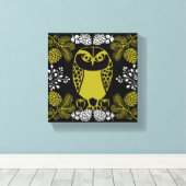 Folk Art Owl Prints (Insitu (Houten vloer))