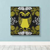 Folk Art Owl Prints (Insitu (Houten vloer))