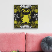 Folk Art Owl Prints (Insitu (Woonkamer))