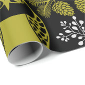 Folk Art Owl Prints Cadeaupapier (Rol Hoek)