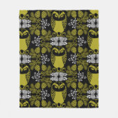 Folk Art Owl Prints Fleece Deken (Voorkant)