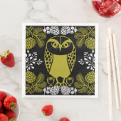 Folk Art Owl Prints Servet (Insitu)