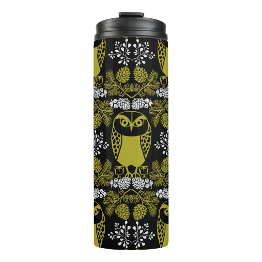 Folk Art Owl Prints Thermosbeker (Voorkant)