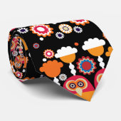 Folk Art Owl Stropdas (Opgerold)