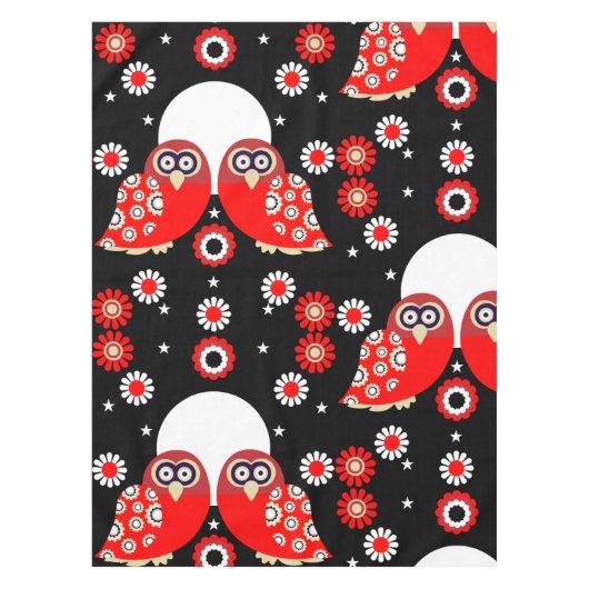 Folk Art Owl Tafelkleed (Voorkant)