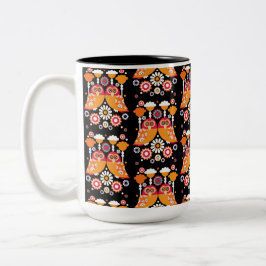 Folk Art Owl Tweekleurige Koffiemok