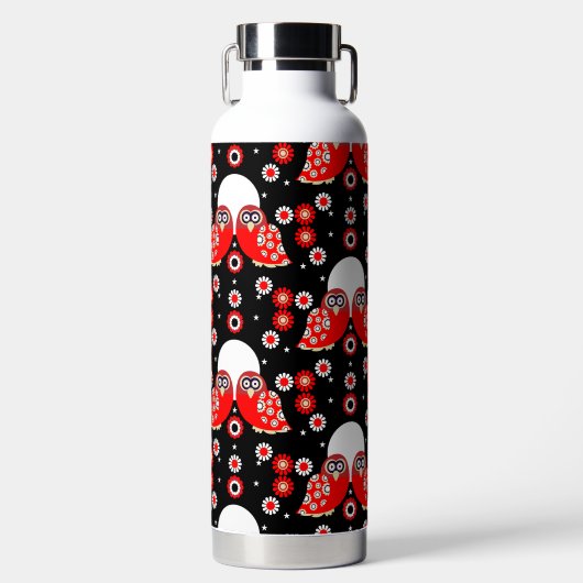 Folk Art Owl Waterfles (Voorkant)