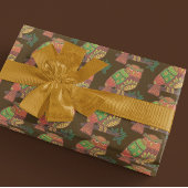 Folk Art Owls on Branches All Occasion Wijn Cadeautas