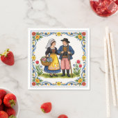 Folk Art Papieren servetten Lunchen Quimper (Insitu)