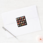 Folk Art Pasen Eier Collectie Vierkante Sticker (Envelop)