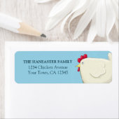 Folk Art Pasen Kip Retouradres Label (Insitu)