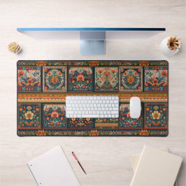 Folk Art Patchwork Desk Mat