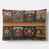 Folk Art Patchwork Zippered Pouch Etui (Voorkant)