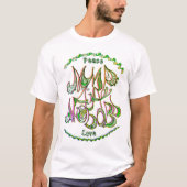 Folk Art Peace & Love Wish in Russian T-shirt (Voorkant)
