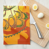 Folk Art Peace & Love Wish in Russian Theedoek (Quarter Fold)