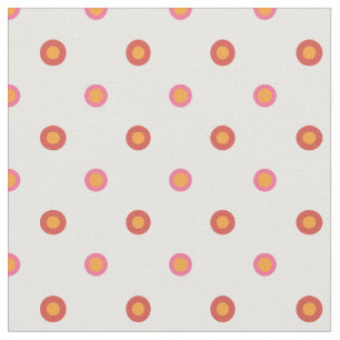 Folk Art Polka Dot op witte aangepaste stof