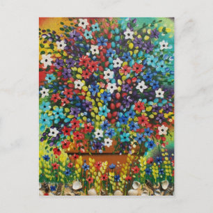 FOLK ART Potlood Plant BY LORI EVERETT briefkaart