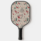 Folk Art Primitieve Kerst Pickleball Paddle (Achterkant)
