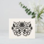 Folk Art Print bloemenprint Scandinavisch Briefkaart (Staand voorkant)