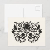 Folk Art Print bloemenprint Scandinavisch Briefkaart (Voorkant / Achterkant)