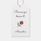 Folk Art Rabbit Any Occasion Cadeaulabel (Achterkant)