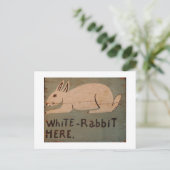 Folk Art Rabbit Briefkaart (Staand voorkant)