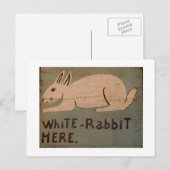 Folk Art Rabbit Briefkaart (Voorkant / Achterkant)