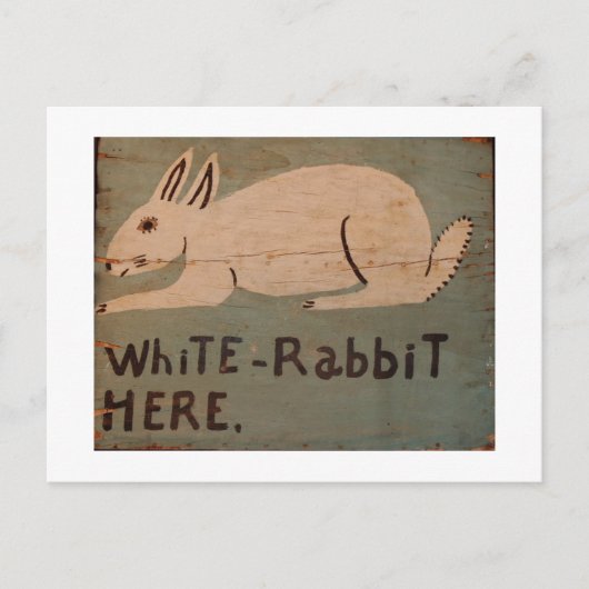 Folk Art Rabbit Briefkaart (Voorkant)